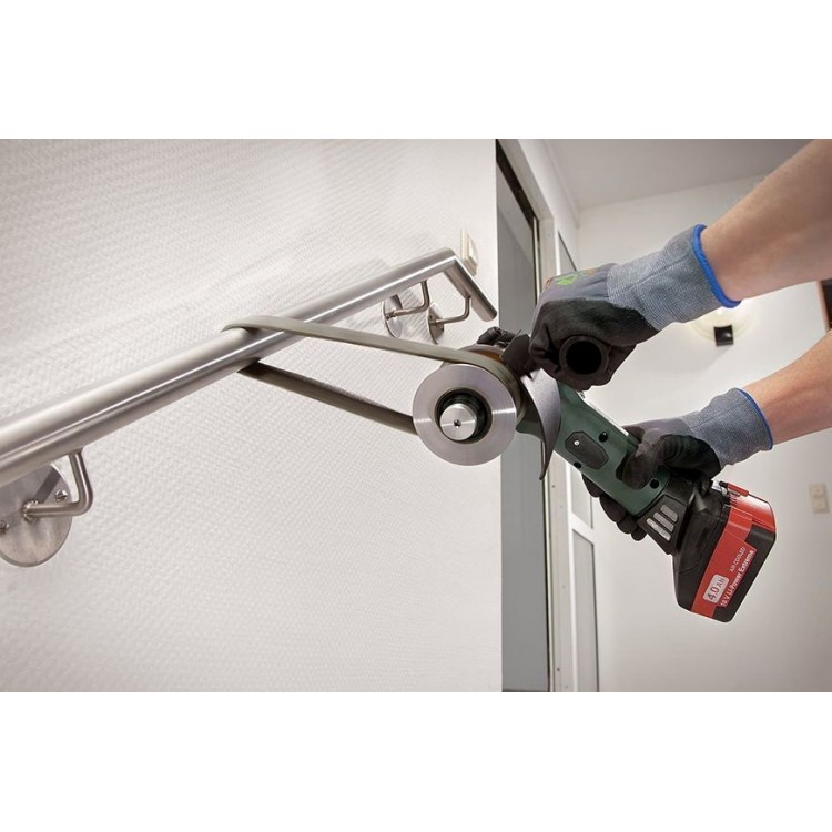 Акумуляторна щіткова шліфувальна машина Metabo S 18 LTX 115 Inox каркас - фото 1