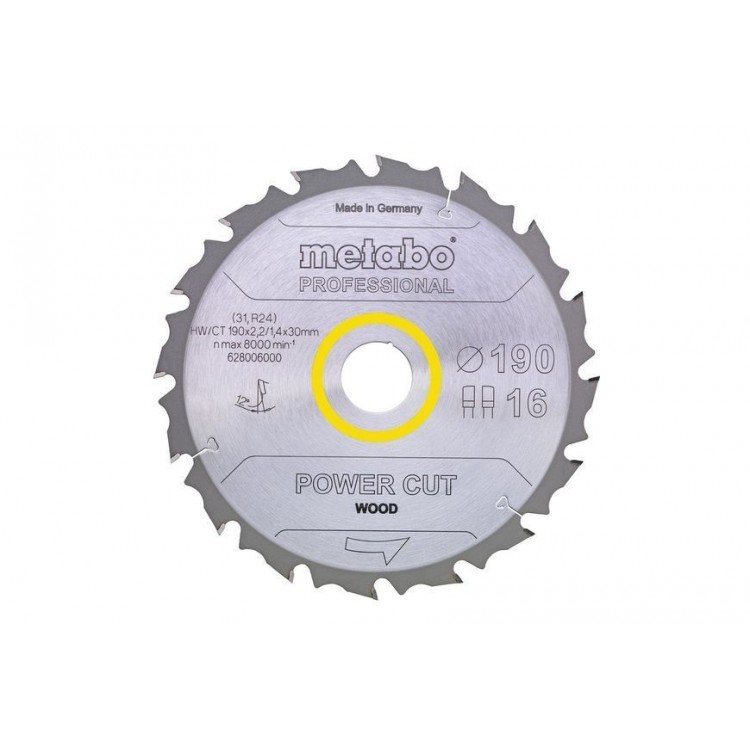 Пильный диск Metabo PROFESSIONAL, по дереву 165x20x2, 14 зубъев