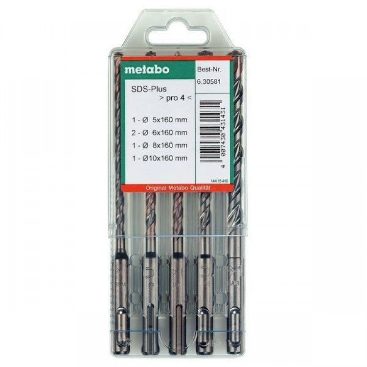 Набор буров Metabo SDS-Plus Pro из 5 предметов