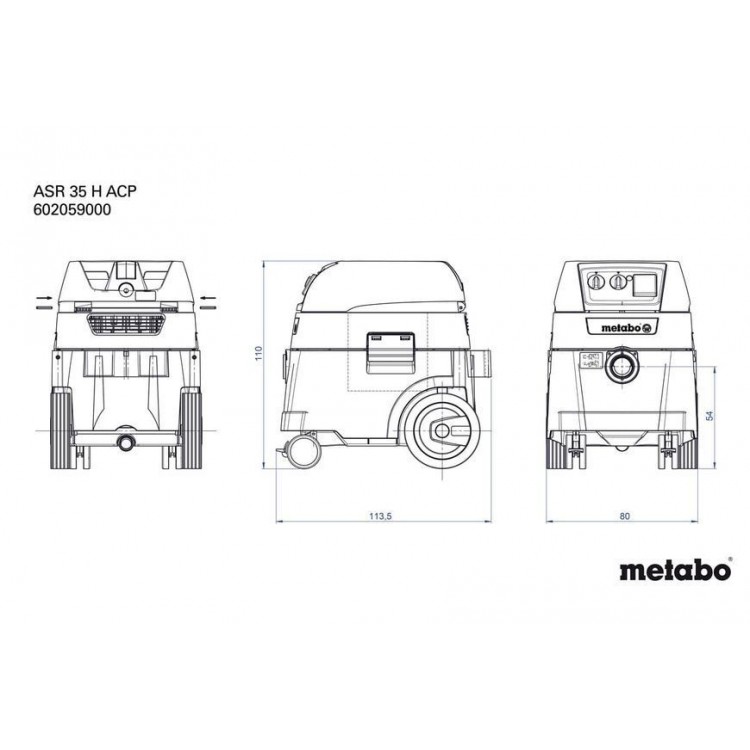 Пилосос Metabo ASR 35 H ACP - фото 6
