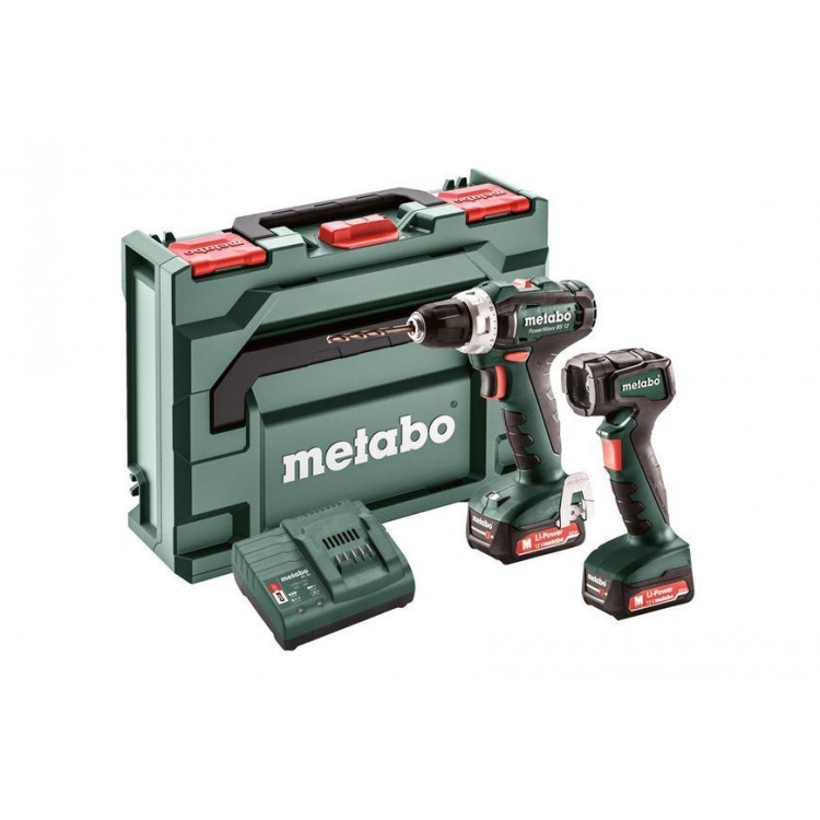 Акумуляторний дриль-шурупокрут Metabo PowerMaxx BS 12 2х2.0 Аг + ULA 12 LED