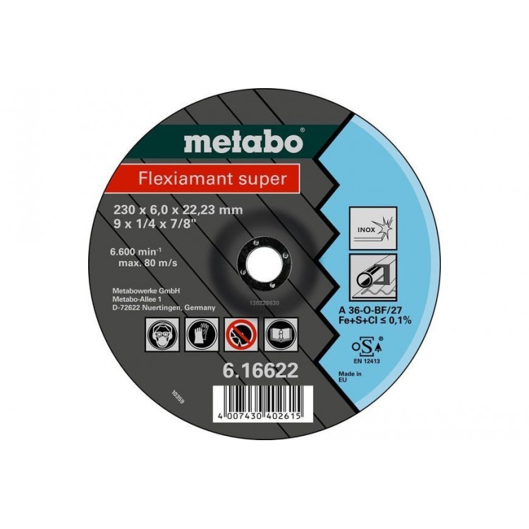 Зачистной круг Metabo Flexiamant Super 230x6x22.23 Inox