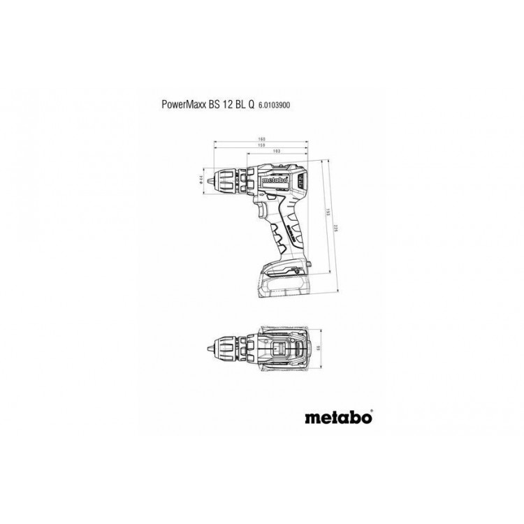 Акумуляторний дриль-шурупокрут Metabo PowerMaxx ВS 12 BL Quick 2.0 Аг - фото 4 Акумуляторний дриль-шурупокрут Metabo PowerMaxx ВS 12 BL Quick 2.0 Аг - фото 4