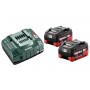 Комплект акумуляторних батарей Metabo LiHD 2х5.5 Аг 18 В з зарядним пристроєм