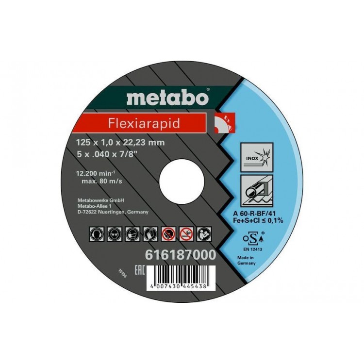 Отрезной круг Metabo Flexirapid 125x1,0x22,23