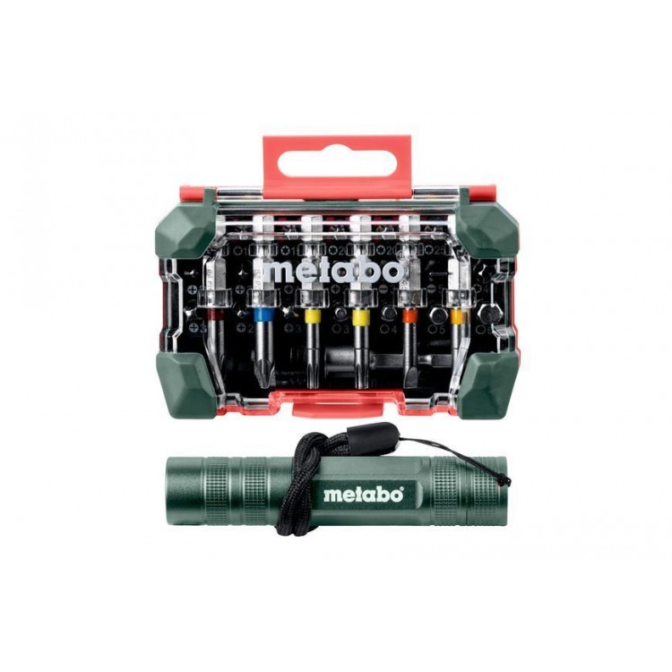 Комплект біт Metabo 29 предметів + міні ліхтарик - фото 1