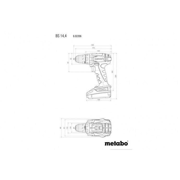 Акумуляторний дриль-шурупокрут Metabo BS 14.4 2х2.0 Аг, патрон 13 мм - фото 2