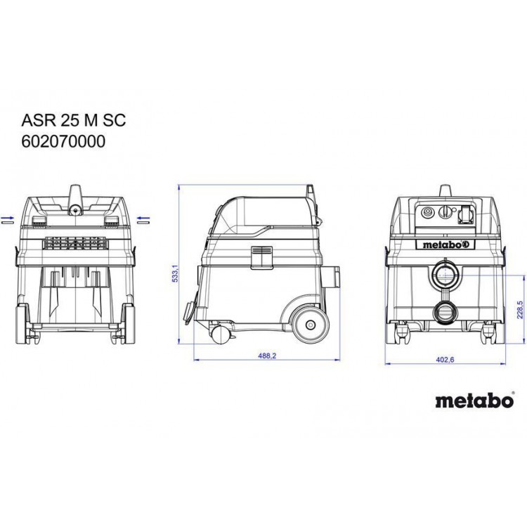 Пилосос Metabo ASR 25 M SС - фото 5