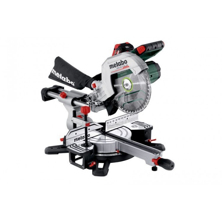 Акумуляторна торцювальна пила з протяжкою Metabo KGS 18 LTX BL 254 2х8.0 Аг