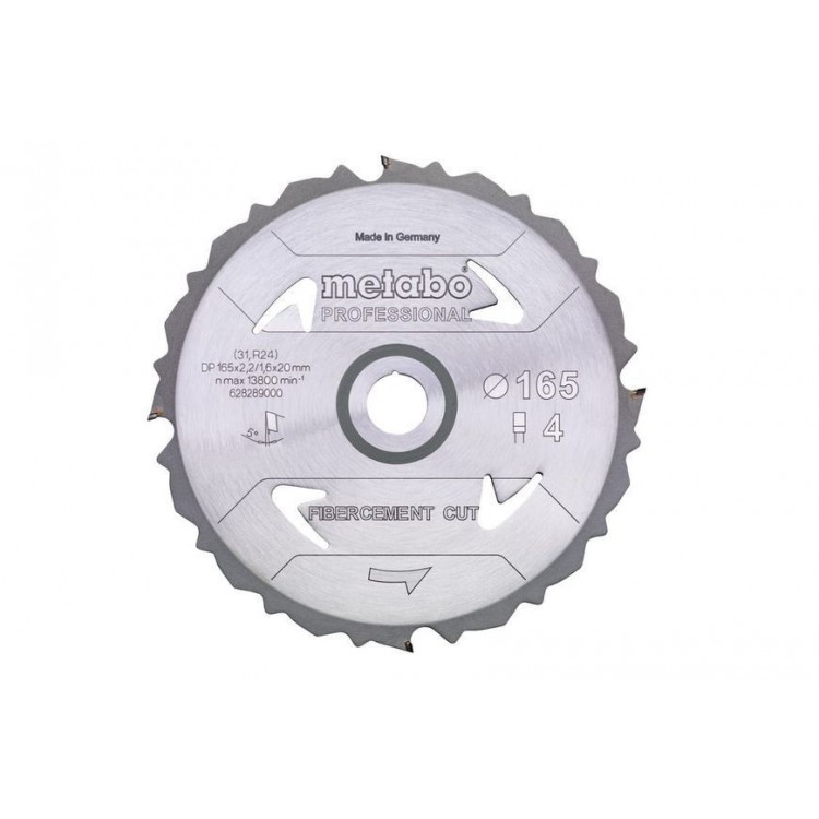 Пильный диск Metabo PROFESSIONAL по стружечным плитам, 165х20х2.2, 4 зуба