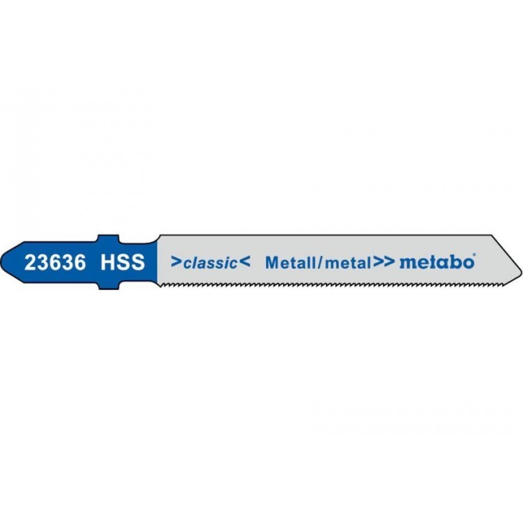 Пилка для лобзика по металлу Metabo Classic 66 мм T 118 G, 25 шт