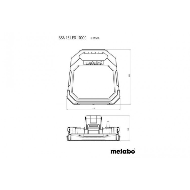 Акумуляторний прожектор Metabo BSA 18 LED 10000 каркас - фото 4