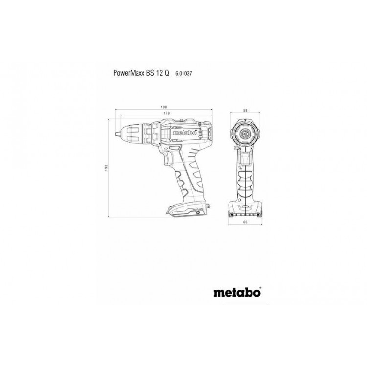 Акумуляторний дриль-шурупокрут Metabo PowerMaxx BS 12 Quick каркас - фото 4