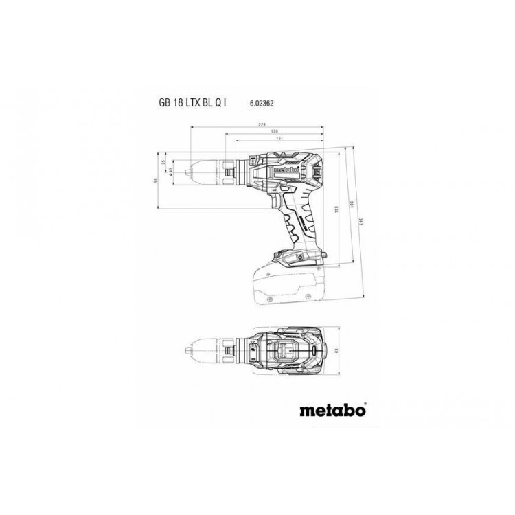 Акумуляторний шурупокрут-різьбонарізчик Metabo GB 18 LTX BL Q I каркас - фото 11