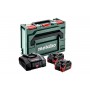 Комплект акумуляторних батарей Metabo LiHDX 2х8 Аг 18 В з зарядним пристроєм в кейсі