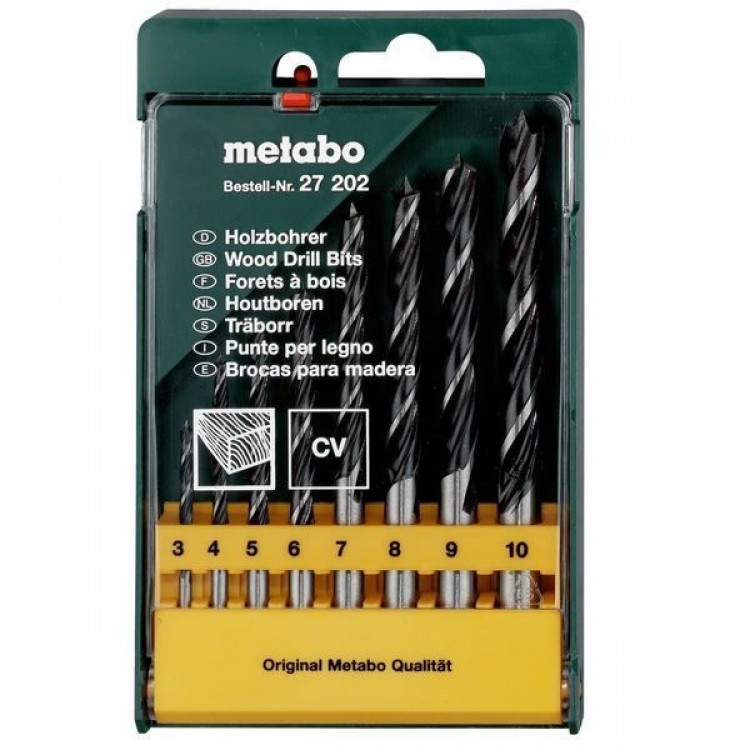 Набор сверл по дереву Metabo 8 штук