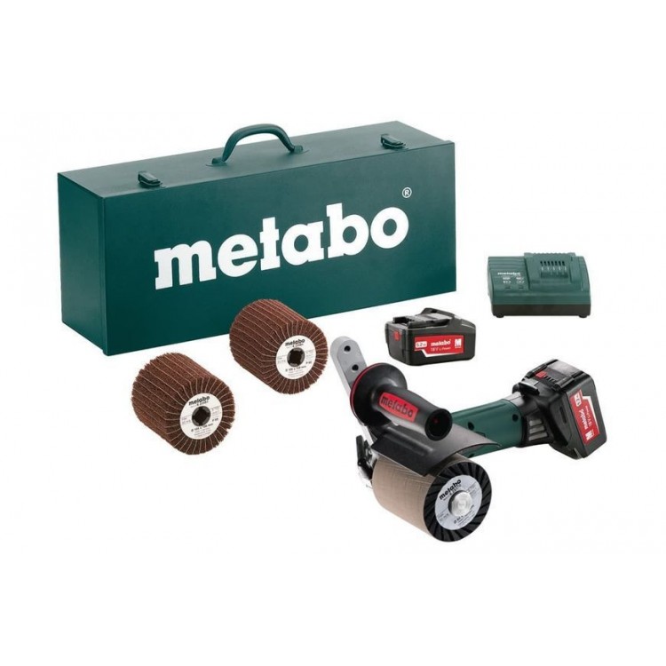 Акумуляторна щіткова шліфувальна машина Metabo S 18 LTX 115 INOX 5.2 Аг