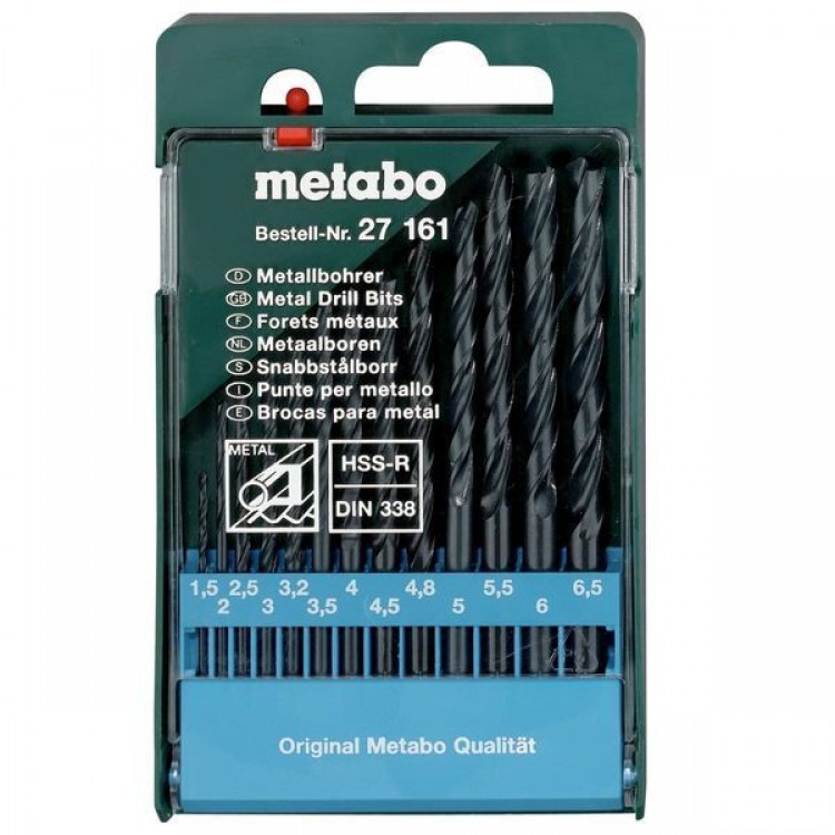 Набор сверл по металлу Metabo HSS-R 13 предметов, 1.5 - 6.5 мм