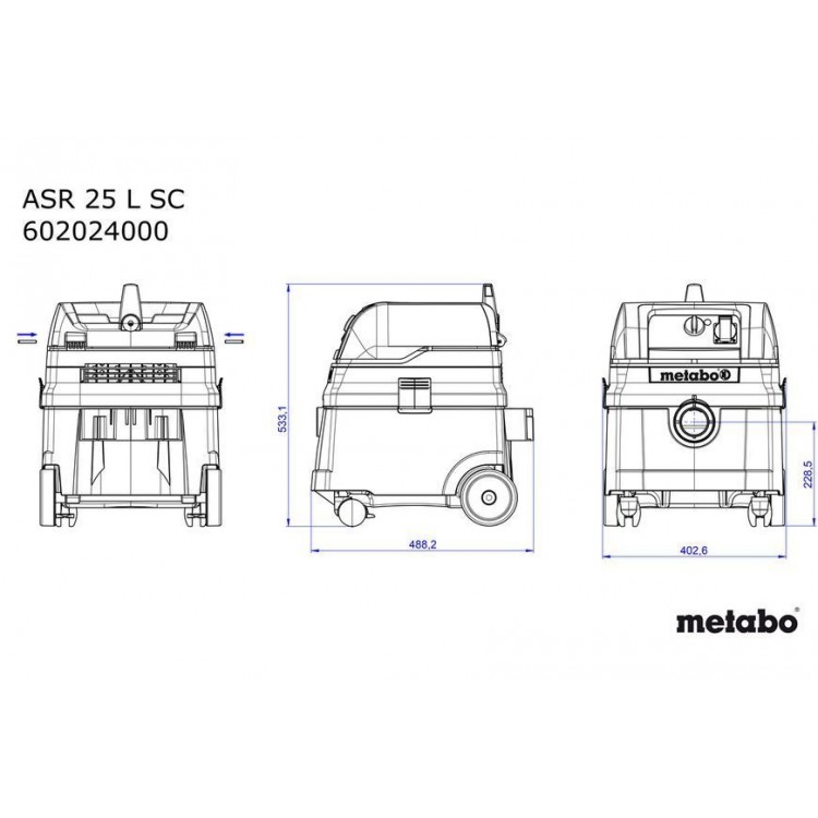 Пилосос Metabo ASR 25 L SС - фото 6