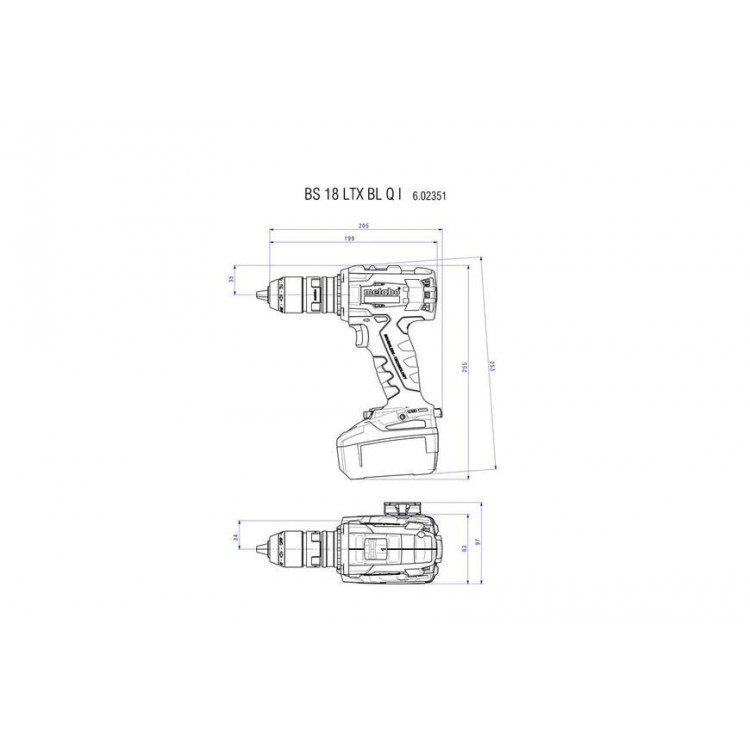 Аккумуляторная дрель-шуруповерт Metabo BS 18 LTX BL Q I 2*4.0 Ач LiHD - фото 6 Аккумуляторная дрель-шуруповерт Metabo BS 18 LTX BL Q I 2*4.0 Ач LiHD - фото 6