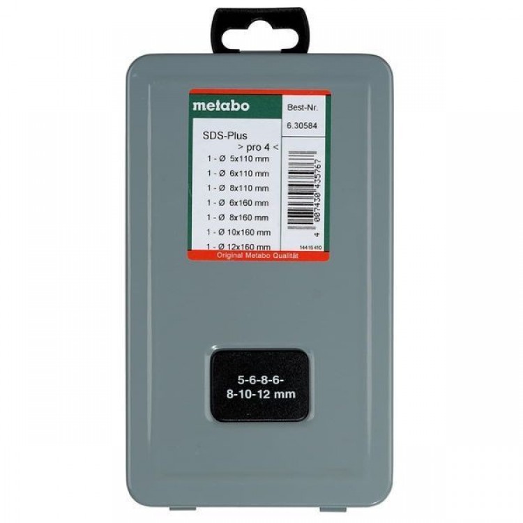 Набор буров Metabo SDS-Plus Pro 4 из 7 предметов