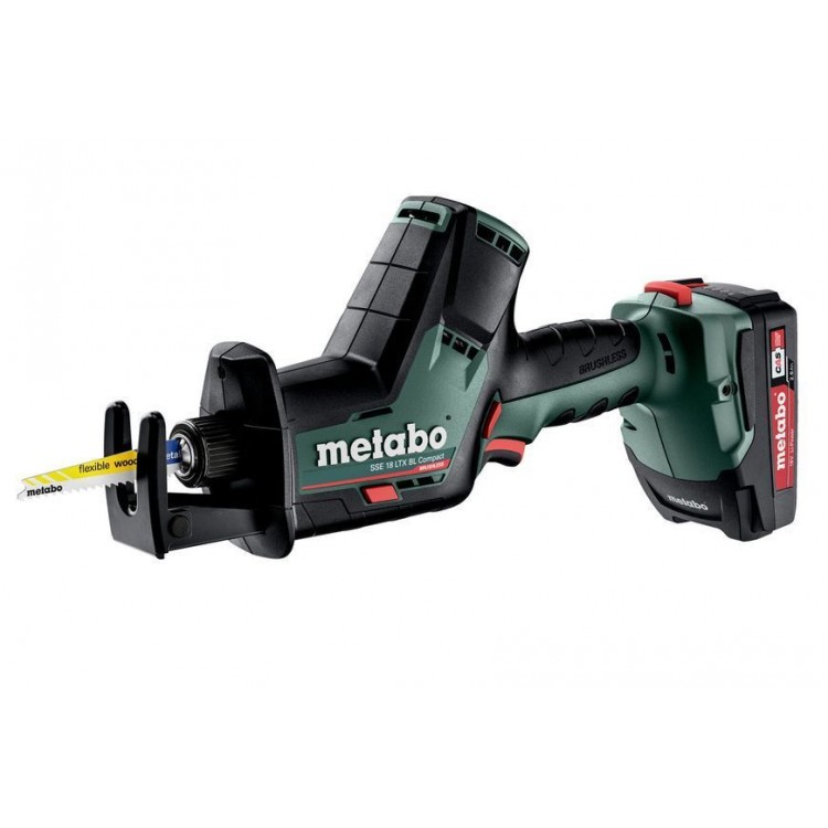 Акумуляторна шабельна пила Metabo SSE 18 LTX BL Compact 2х2.0 Аг