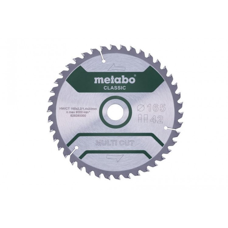 Пильный диск Metabo CLASSIC по мультиматериалам 165х20х2.2, 42 зуба