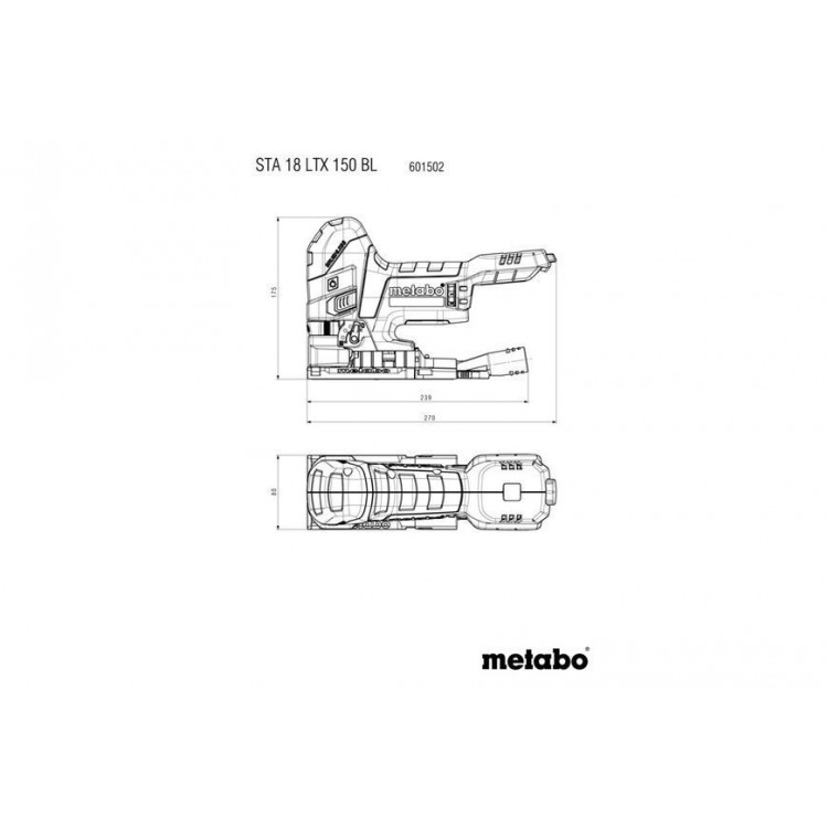 Акумуляторний лобзик Metabo STA 18 LTX 150 BL каркас - фото 8