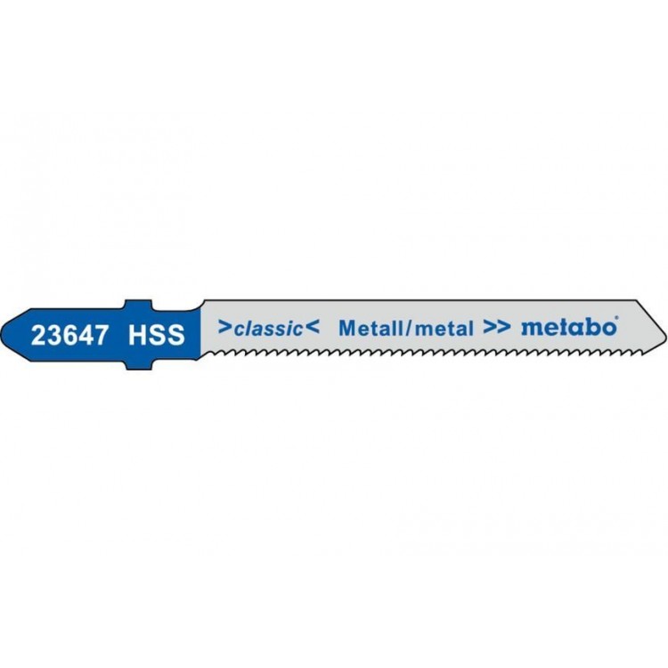 Пилка для лобзика по металлу Metabo Classic 51 мм T 218 A, 5 шт