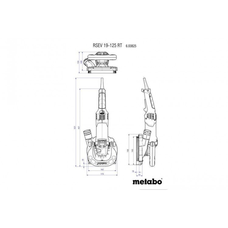 Шліфувальна машина для бетону/каменю Metabo RSEV 19-125 RT + алмазный диск PKD - фото 5