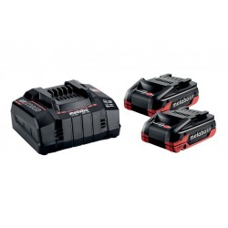Комплект акумуляторних батарей Metabo LiHDX 2х4 Аг 18 В з зарядним пристроєм