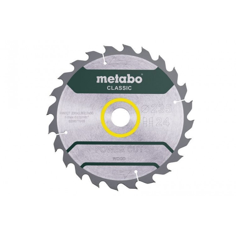 Пильный диск Metabo по дереву 235x30x2.8, 24 зуба, блистер