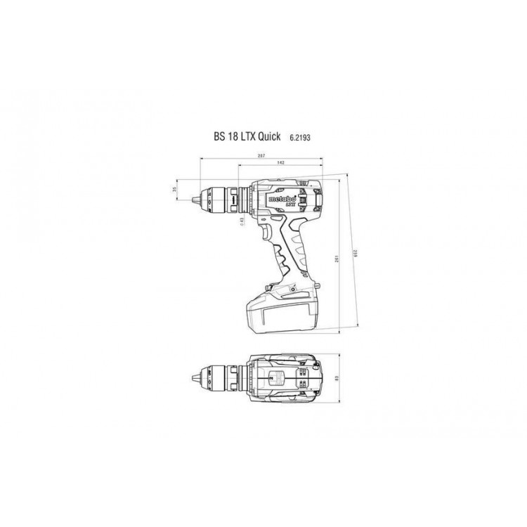 Аккумуляторный дрель-шуруповерт Metabo BS 18 LTX Quick Set - фото 4