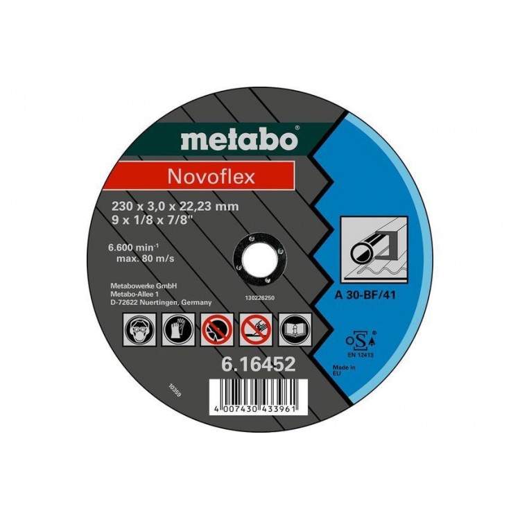 Отрезной круг Metabo Novoflex 230x3.0x22.2 вогнутый