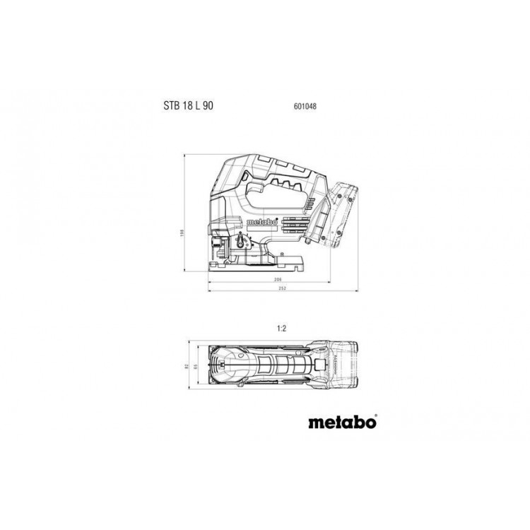 Акумуляторний лобзик Metabo STB 18 L 90 каркас в кейсі - фото 4