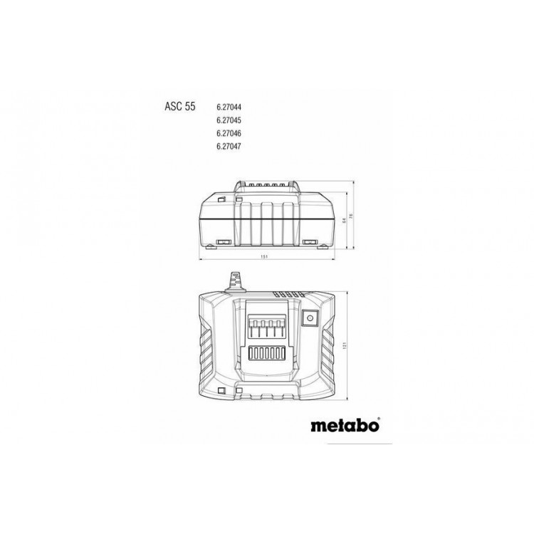 Комплект акумуляторних батарей Metabo LiHD 1х4 Аг 18 В + 1х5.5 Аг 18 В з зарядним пристроєм в кейсі - фото 1