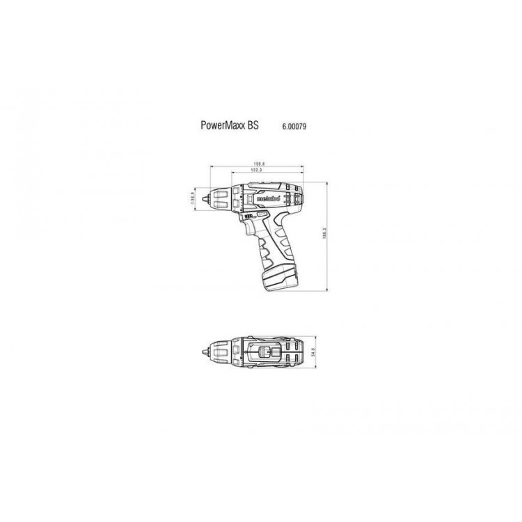 Акумуляторний дриль-шурупокрут Metabo PowerMaxx BS Basic 1х2.0 Аг в сумці - фото 4