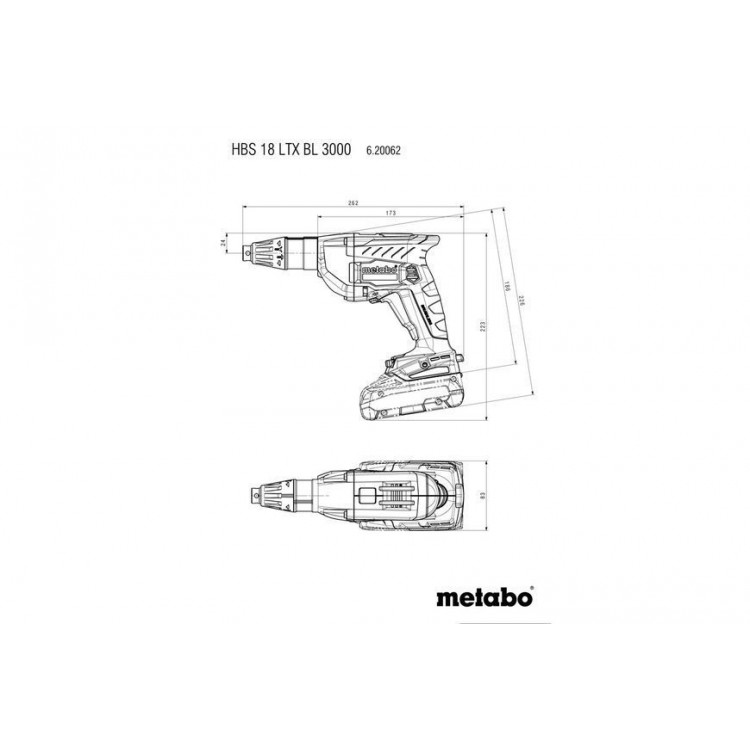 Акумуляторный шурупокрут для гіпсокартону Metabo HBS 18 LTX BL 3000 каркас в кейсі - фото 4
