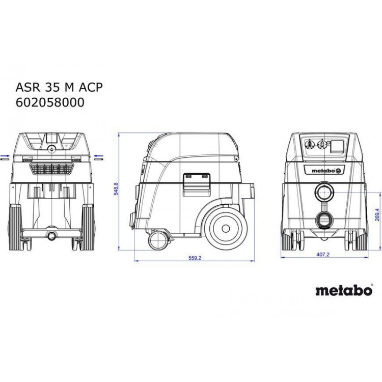 Пилосос Metabo ASR 35 M ACP - фото 8