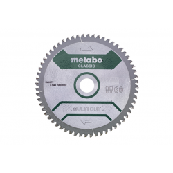 Пильный диск Metabo CLASSIC по мультиматериалам 254х30х2.6, 60 зубьев, блистер