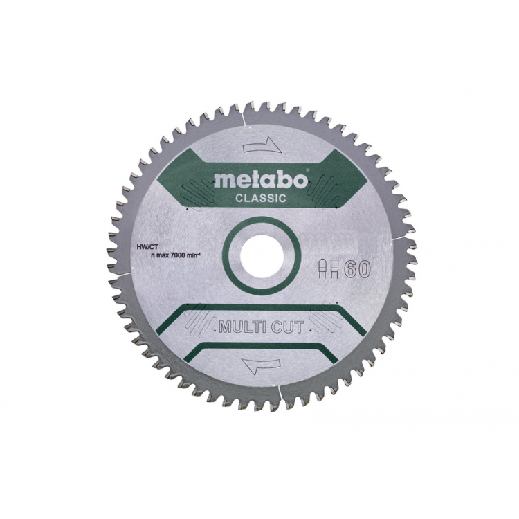 Пильный диск Metabo CLASSIC по мультиматериалам 254х30х2.6, 60 зубьев, блистер
