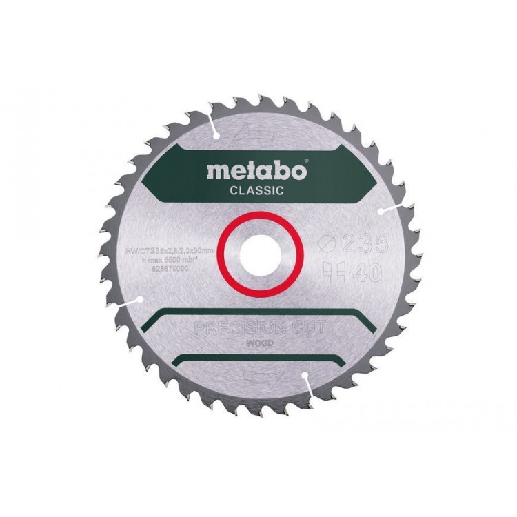 Пильный диск Metabo по дереву 235x30x2.4, 40 зубьев, блистер