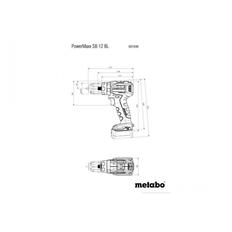 Акумуляторний ударний дриль-шурупокрут Metabo PowerMaxx SB 12 BL 2х2 Aг - фото 2