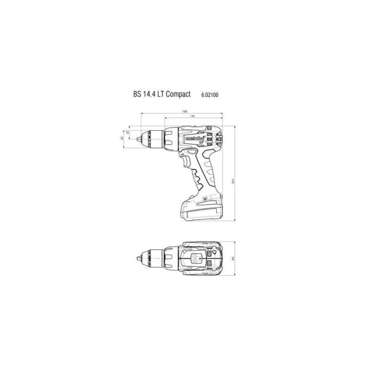 Аккумуляторный шуруповерт Metabo BS 14.4 LT Compact - фото 3