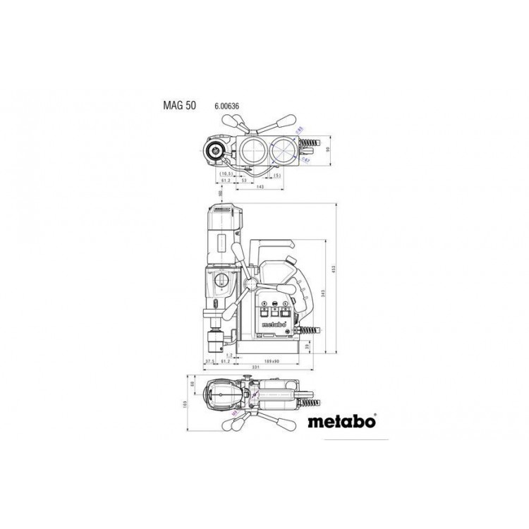 Свердлильний верстат з магнітною станиною Metabo MAG 50 - фото 3