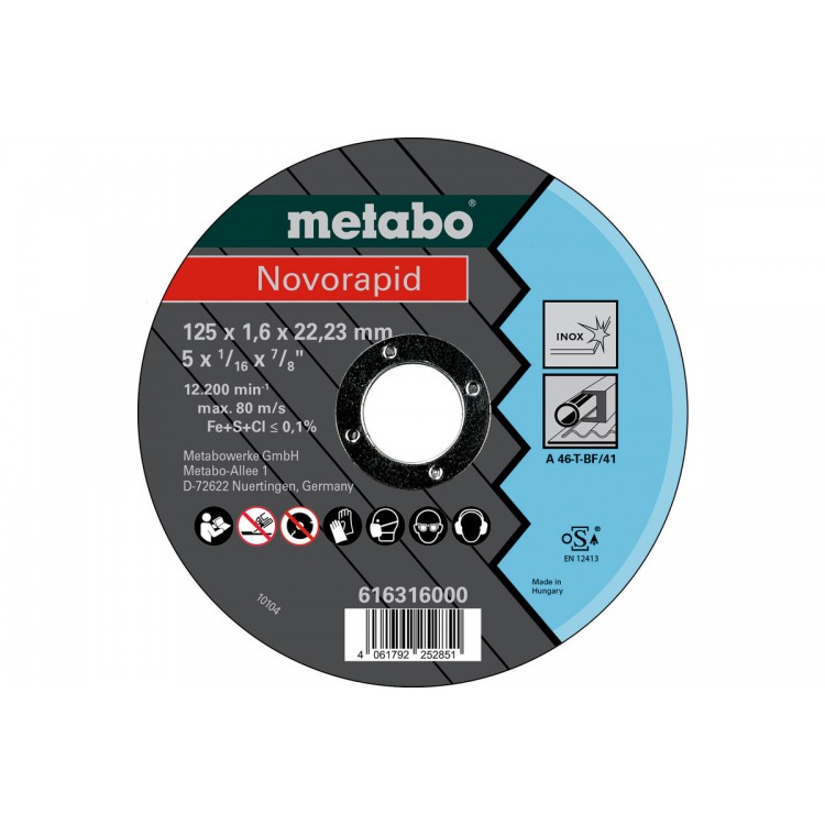 Novorapid 125 x 1,6 x 22,23 Inox, TF 41 (616316000)