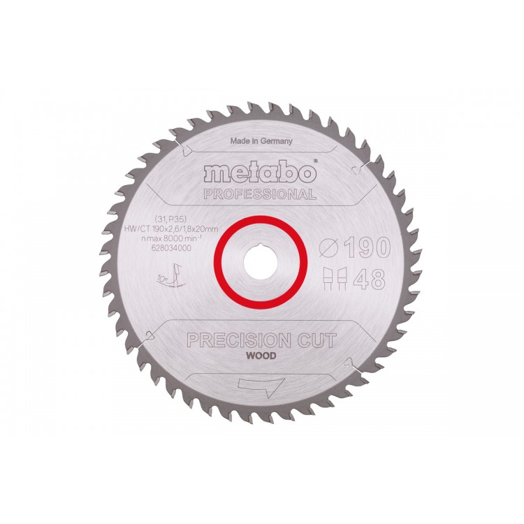 Пилкове полотно "precision cut wood - professional", 190x20, Z48 WZ 10° (628034000)