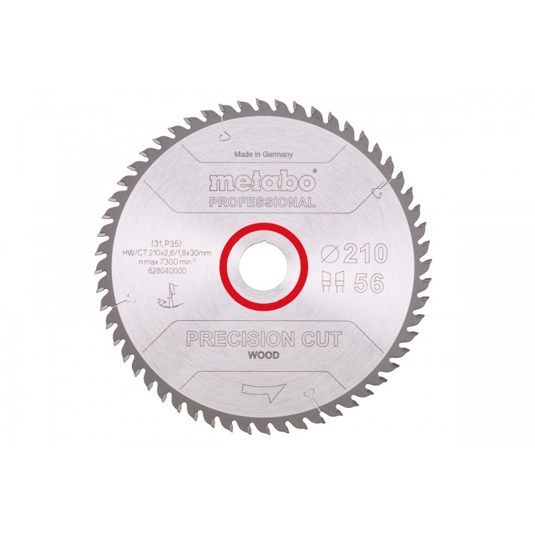 Пилкове полотно "precision cut wood - professional", 210x30, Z56 WZ 10° (628040000)