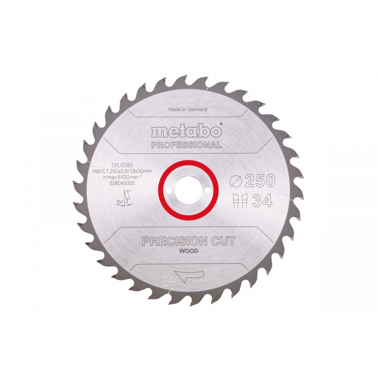 Пилкове полотно "precision cut wood - professional", 250x30, Z34 WZ 15° (628045000)