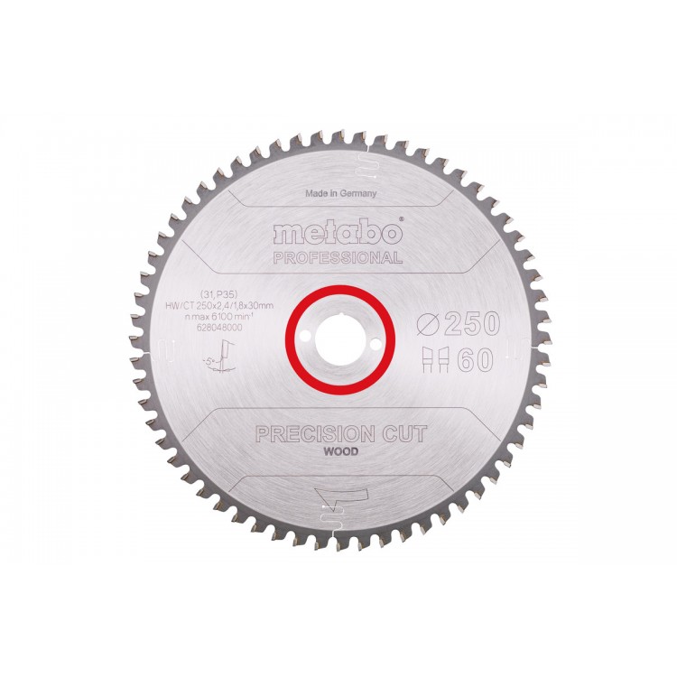 Пилкове полотно "precision cut wood - professional", 250x30, Z60 WZ 5° neg. (628048000)